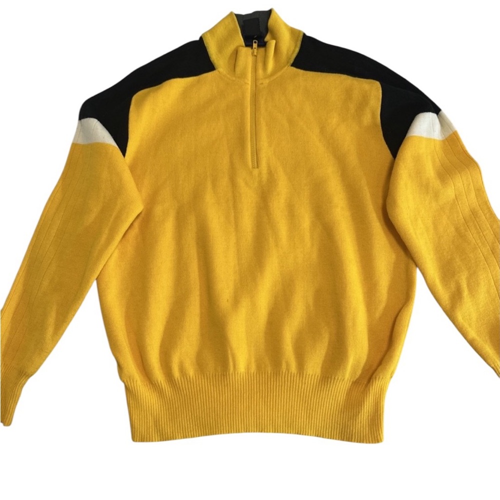 VTG Herman's Sweater Large Yellow Blue Men